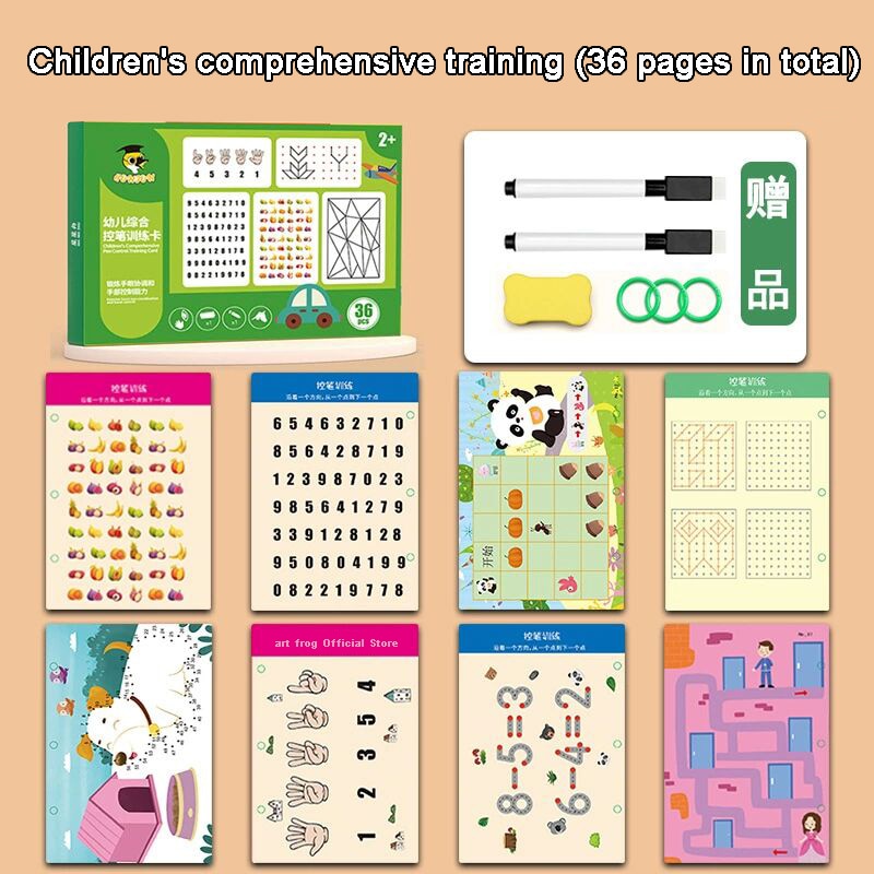 Livro Mágico - Kit Educacional de Traço e Desenho Infantil (Caderno, C